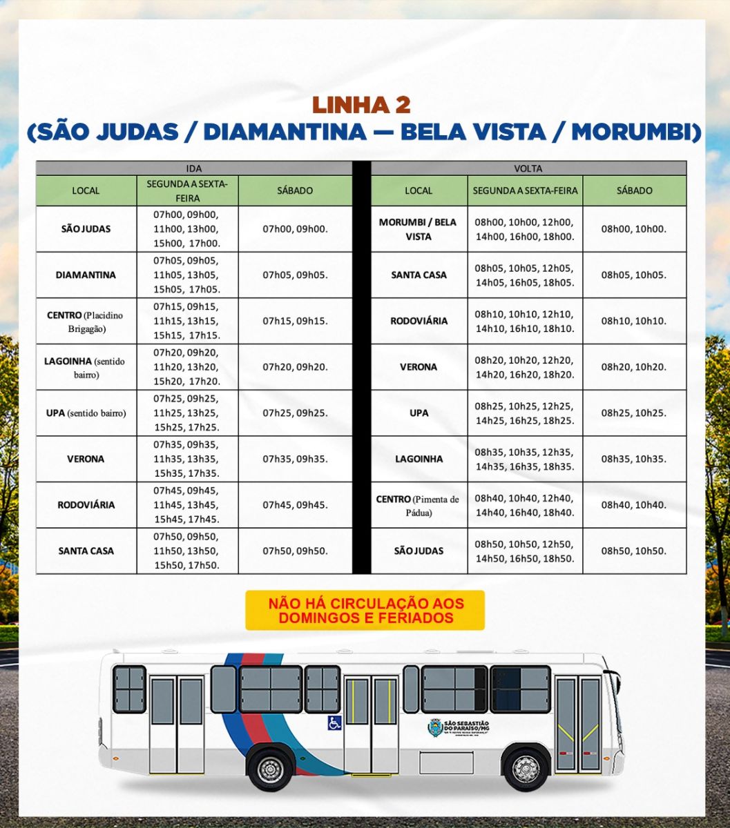 Confira os horários de linhas do transporte coletivo para esta  segunda-feira – ONDA POÇOS